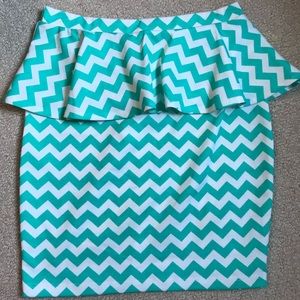 Peplum Chevron Skirt